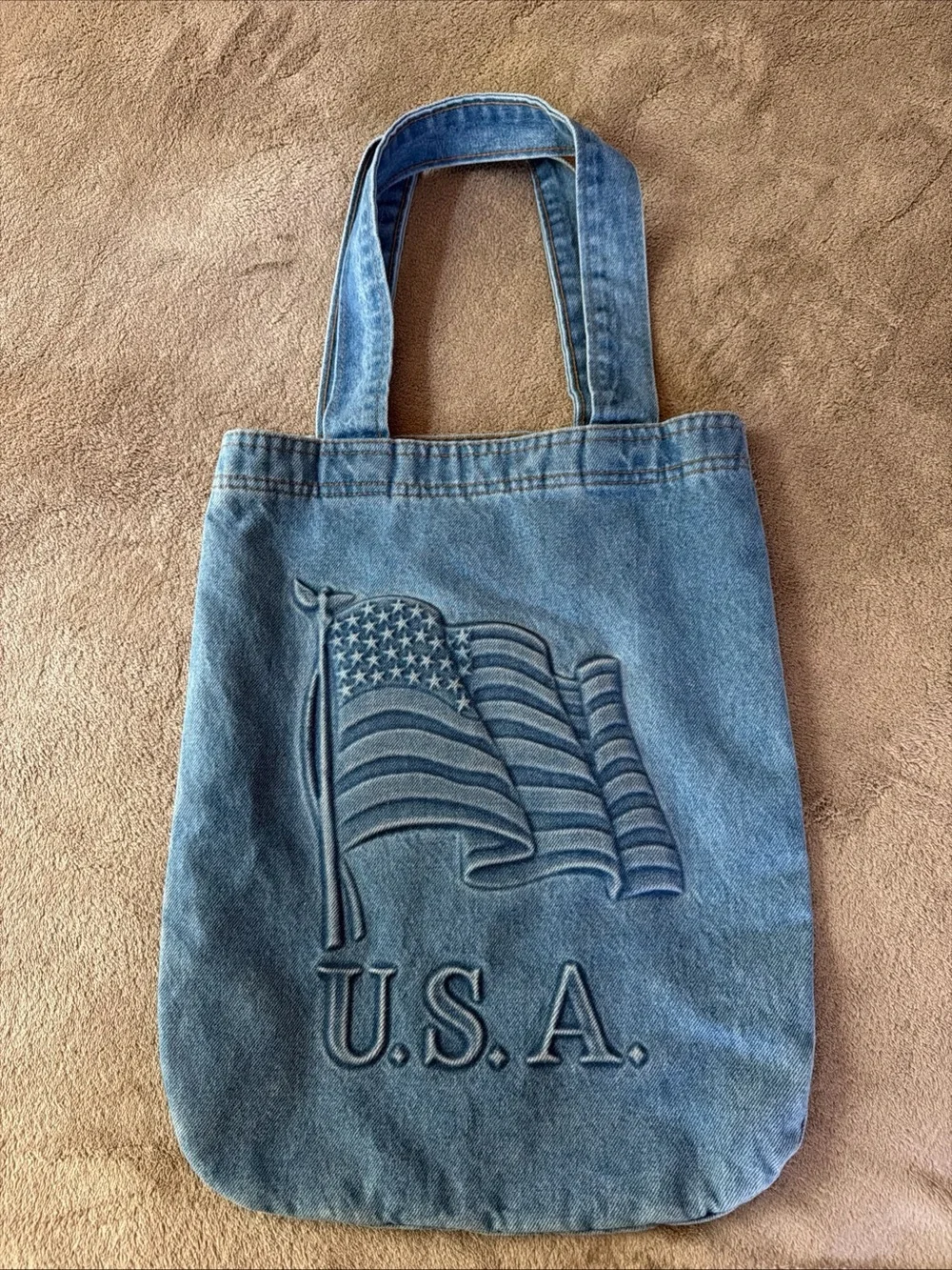 Active USA Denim Tote Bag - Blue